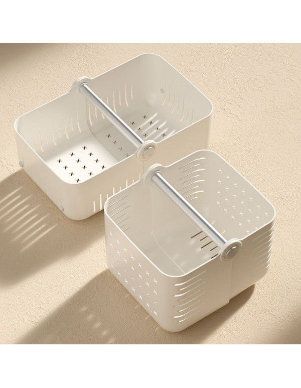Kitchen folding storage basket Plastic bath basket Bathroom sundries storage basket Desktop storage basket