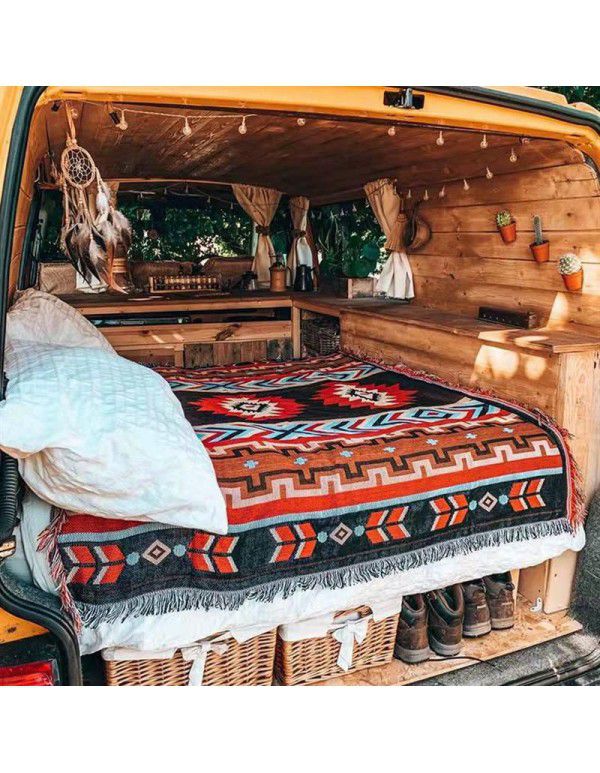 Picnic Blanket Sucre Outdoor Camping Blanket Sofa Blanket Full Cover Multi functional Blanket Bohemian Blanket
