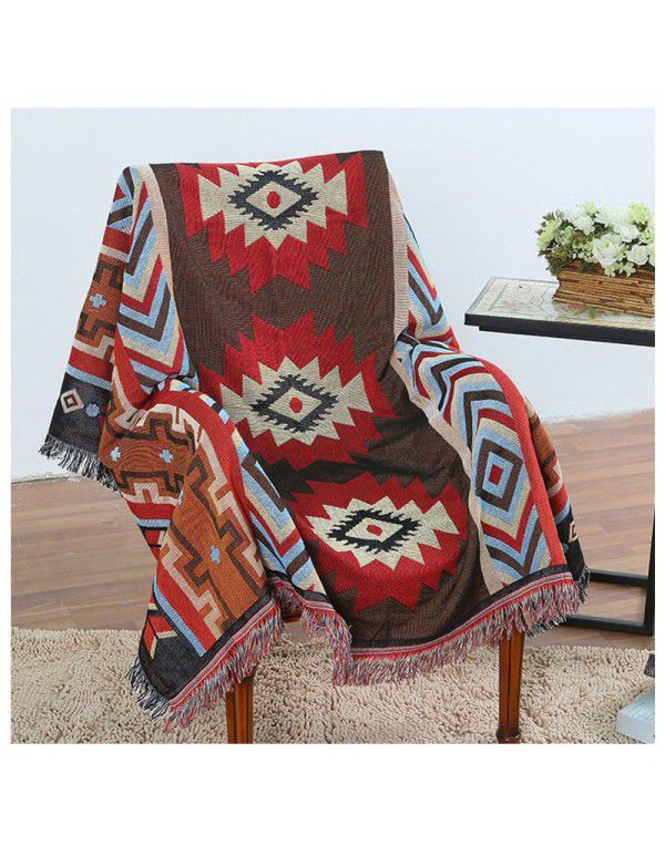 Dulcis Kilim Thread Blanket Office Air conditioning blanket Knitted cotton blanket European style sofa towel can be ordered for wholesale