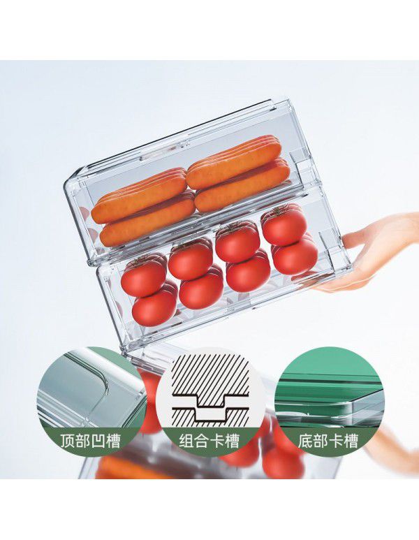 Drawer type refrigerator storage box Wholesale dumpling freezing box Food grade drained beverage egg fresh-keeping box manufacturer