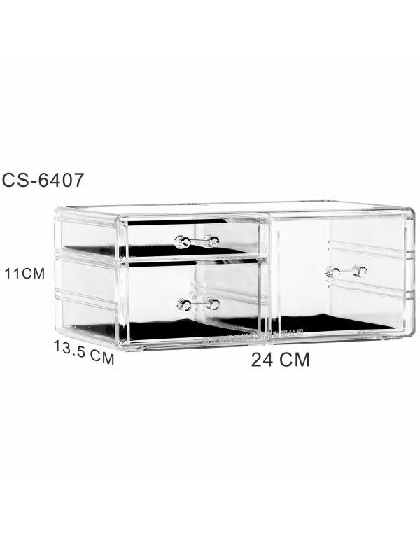 Acrylic drawer cosmetic storage box can be stacked on the dresser lipstick skin care product category shelf