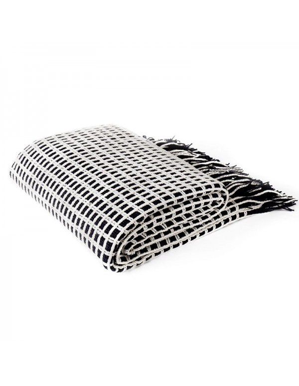 Nordic sofa cover blanket knitting blanket foreign trade blanket waffle blanket fringes scarf lunch break blanket 