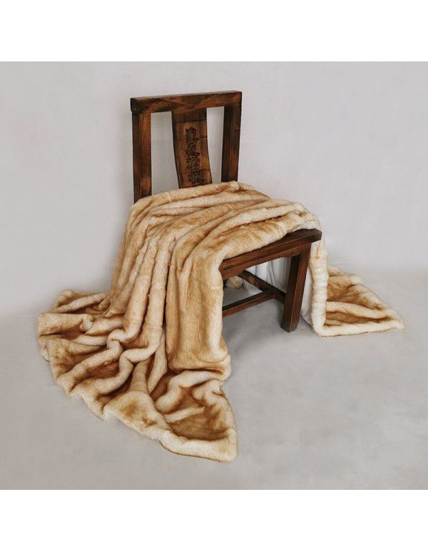 European Fox like Blanket Model Room Soft Fur Blanket PV Blanket Bed End Blanket