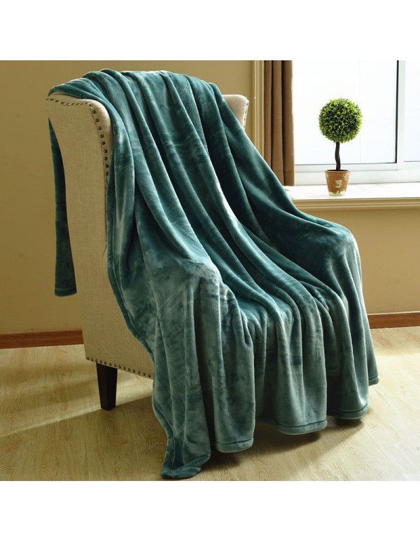 Solid flannel blanket winter coral blanket thickened warm bed sheet small blanket single double sofa blanket