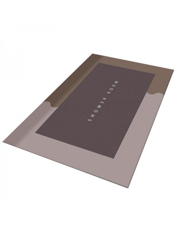 Nordic simple science and technology cloth soft cushion Bathroom Bathroom Water absorbing quick drying foot mat Oval floor mat Door mat