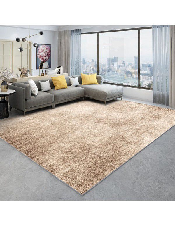 Wholesale solid color living room crystal velvet floor mats Household entrance door Bedroom carpets are easy to clean, dirt resistant and anti-skid floor mats