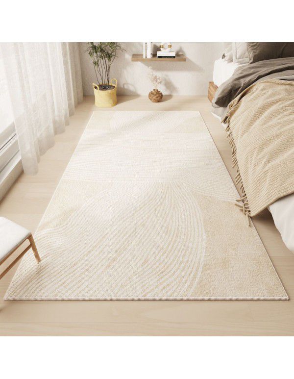 Blackstone Apartment Carpet, Living Room, Round Pile, French Cream Style, Minimal Bedside Carpet, Chessboard Checker Bedroom Carpet, Wholesale