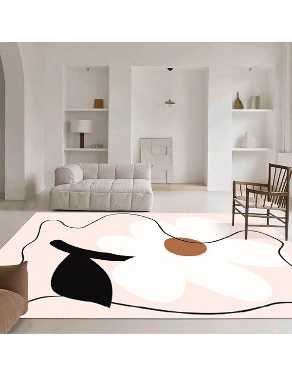 Nordic simple abstract lines, living room carpet, sofa, tea table, carpets, plants, girls' bedroom, bedside carpet