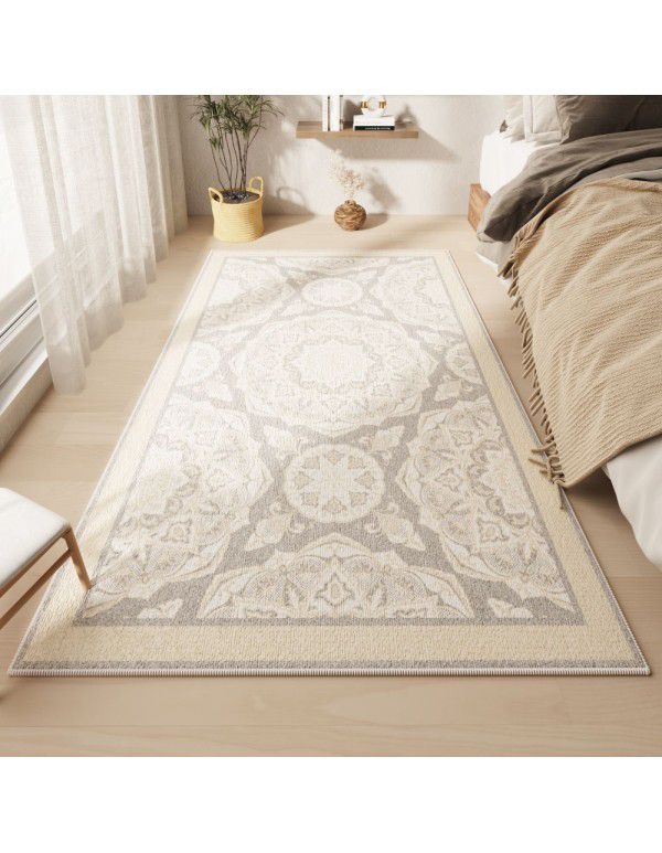 Blackstone Apartment Carpet, Living Room, Round Pile, French Cream Style, Minimal Bedside Carpet, Chessboard Checker Bedroom Carpet, Wholesale