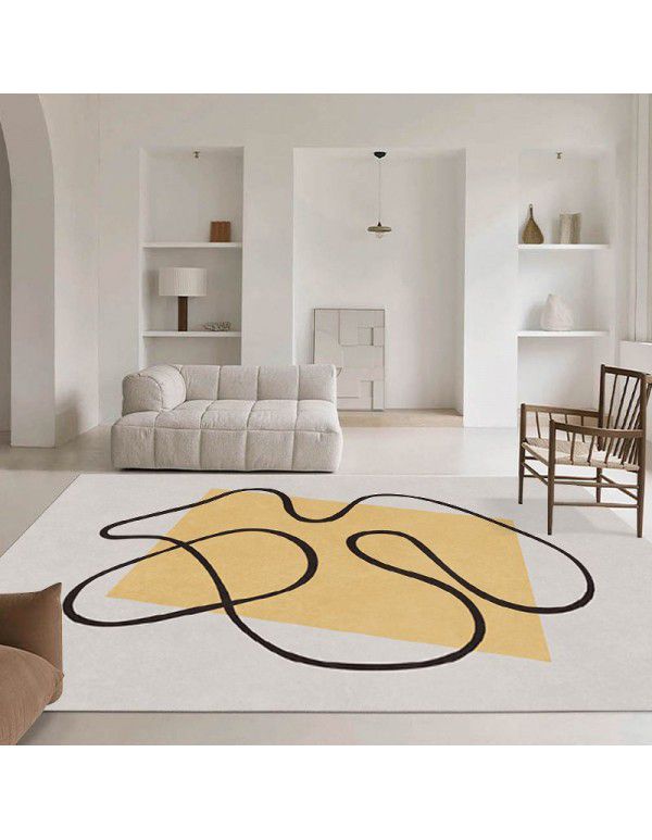 Nordic simple abstract lines, living room carpet, sofa, tea table, carpets, plants, girls' bedroom, bedside carpet