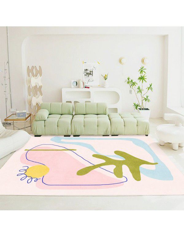 New style garden flowers and grass ins style living room, tea table carpet, girls' bedroom, bedside carpet, sofa, decorative floor mats, wholesale