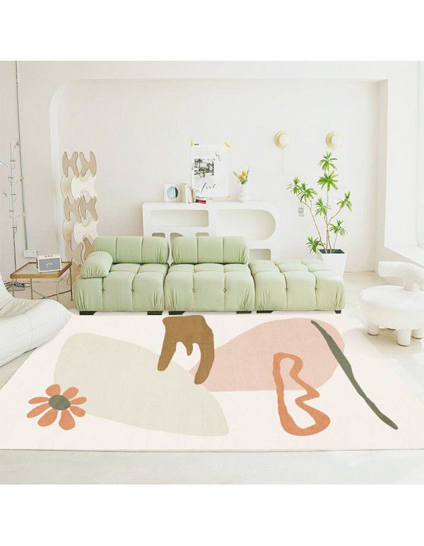 New style garden flowers and grass ins style living room, tea table carpet, girls' bedroom, bedside carpet, sofa, decorative floor mats, wholesale