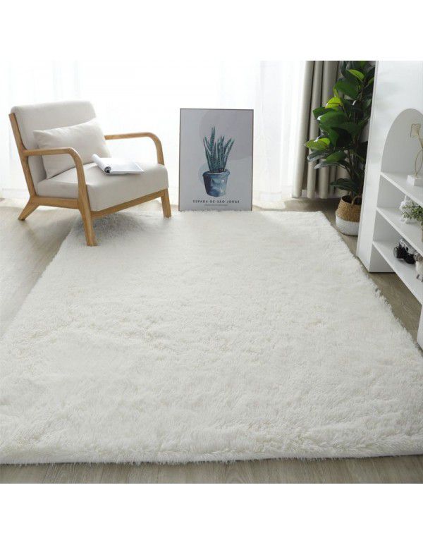 Thick washable silk wool blanket floor mat bedroom living room carpet floor mat float window mat splicing carpet