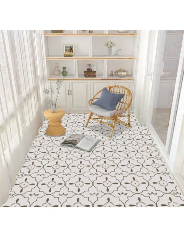 Balcony PVC floor mat waterproof, sun proof, anti-skid, erasable, washable, cutting, large-area, fully paved doormat carpet