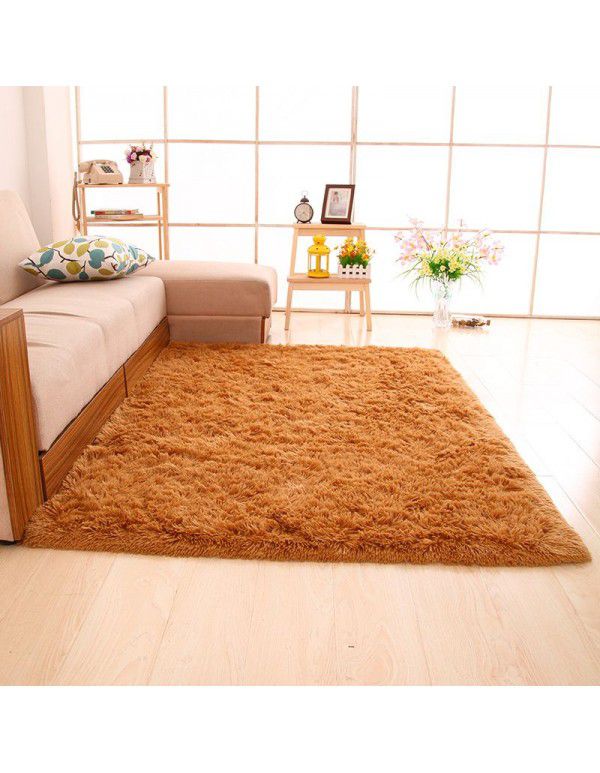 Thick washable silk wool blanket floor mat bedroom living room carpet floor mat float window mat splicing carpet