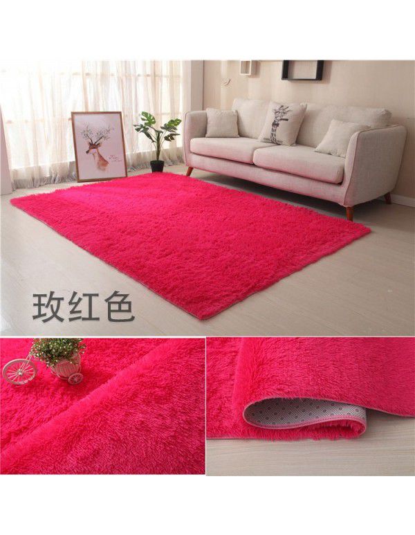 Carpet bedroom is fully covered with Nordic ins living room, tea table, bedside girl room, under the bed, plush net, red blanket floor mat