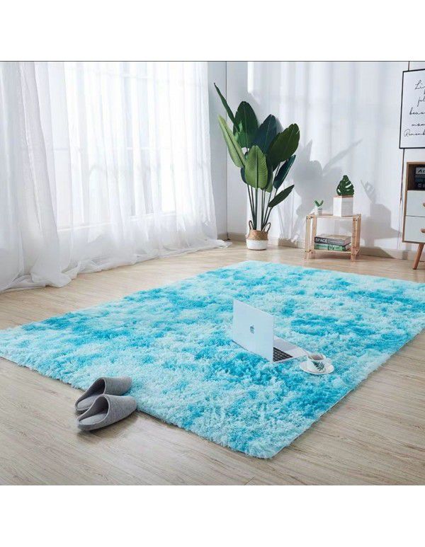 Cross border wholesale gradual color tie dye carpet plush simple living room bedroom bedside carpet office Nordic carpet