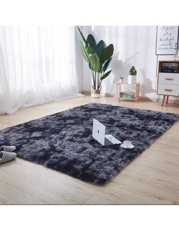 Cross border wholesale gradual color tie dye carpet plush simple living room bedroom bedside carpet office Nordic carpet