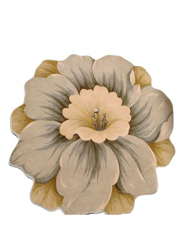American imitation cashmere thickened anti-skid flower carpet floor mat living room bedroom bedside blanket cloakroom dresser foot pad