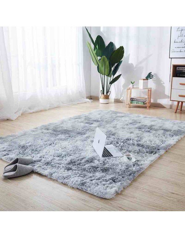 Cross border wholesale gradual color tie dye carpet plush simple living room bedroom bedside carpet office Nordic carpet