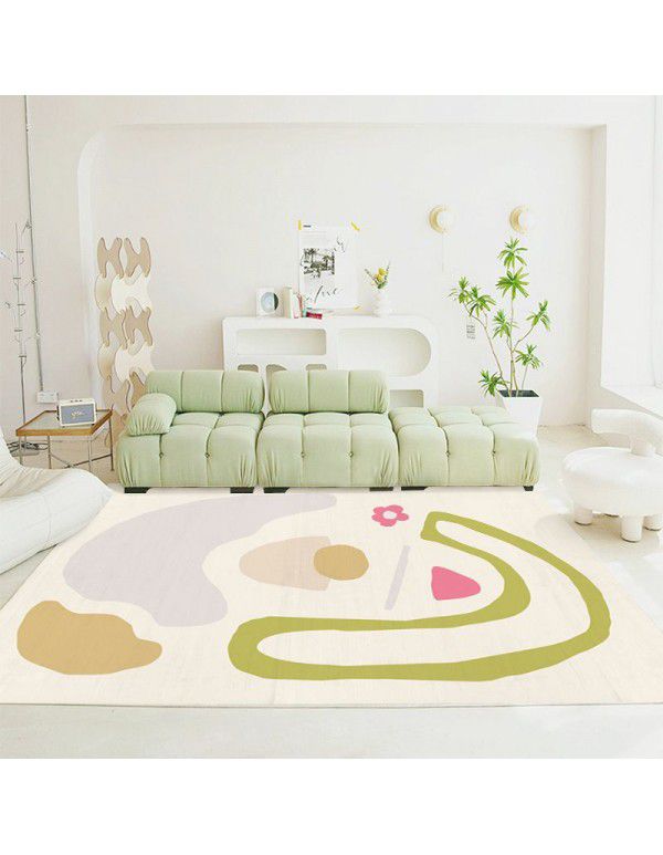 New style garden flowers and grass ins style living room, tea table carpet, girls' bedroom, bedside carpet, sofa, decorative floor mats, wholesale