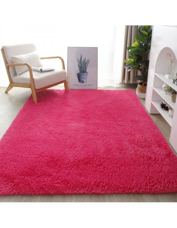 Thick washable silk wool blanket floor mat bedroom living room carpet floor mat float window mat splicing carpet