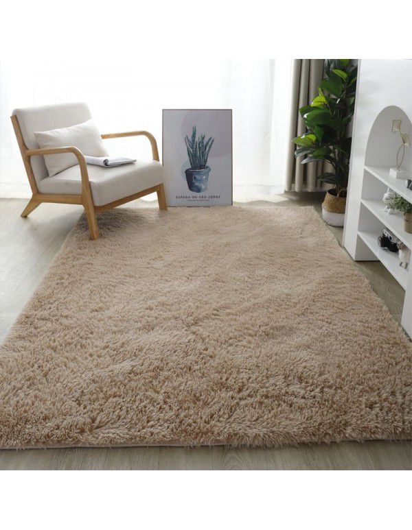 Thick washable silk wool blanket floor mat bedroom living room carpet floor mat float window mat splicing carpet