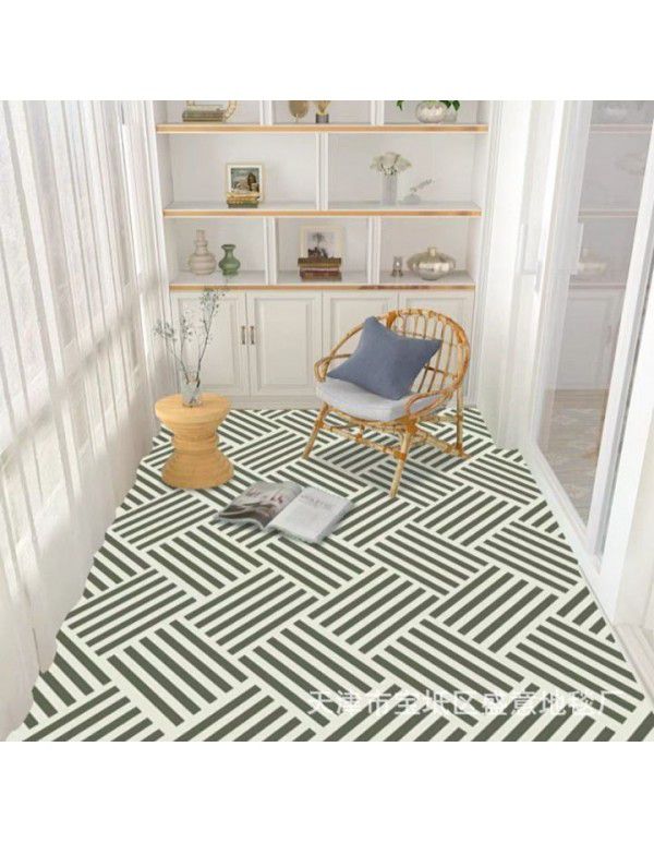 Balcony PVC floor mat waterproof, sun proof, anti-skid, erasable, washable, cutting, large-area, fully paved doormat carpet