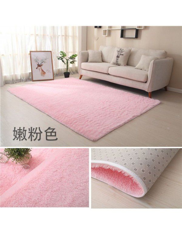 Carpet bedroom is fully covered with Nordic ins living room, tea table, bedside girl room, under the bed, plush net, red blanket floor mat