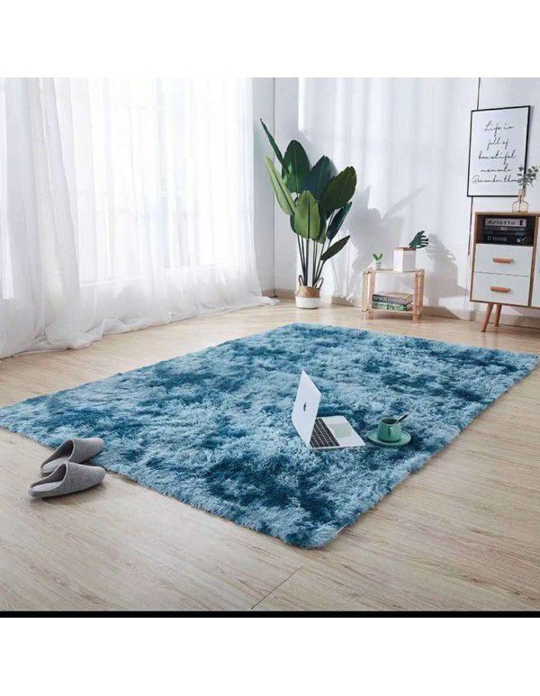 Cross border wholesale gradual color tie dye carpet plush simple living room bedroom bedside carpet office Nordic carpet