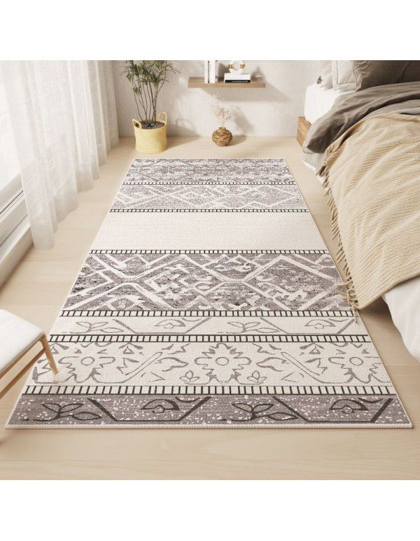 Blackstone Apartment Carpet, Living Room, Round Pile, French Cream Style, Minimal Bedside Carpet, Chessboard Checker Bedroom Carpet, Wholesale
