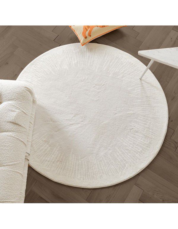 Nordic round living room, cashmere carpet, full bed, bedroom, cloakroom, decorative blanket, household indoor, water absorption, anti-skid blanket