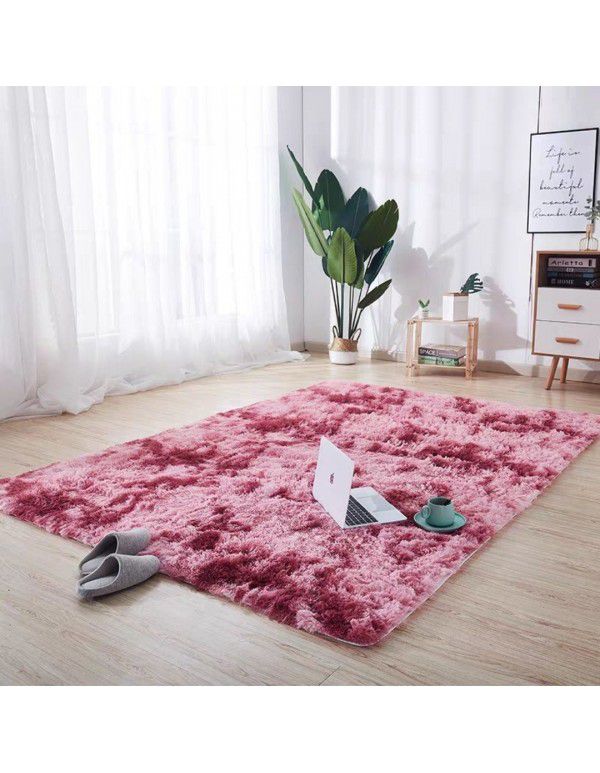 Cross border wholesale gradual color tie dye carpet plush simple living room bedroom bedside carpet office Nordic carpet