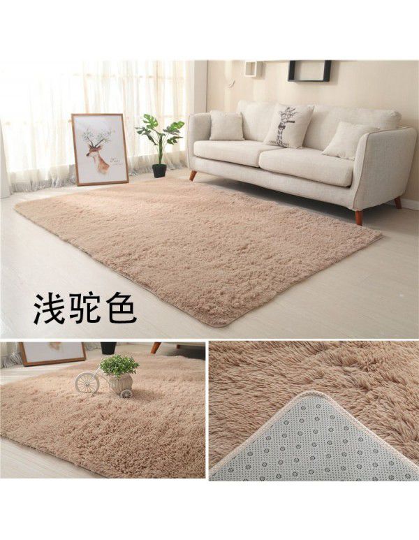 Carpet bedroom is fully covered with Nordic ins living room, tea table, bedside girl room, under the bed, plush net, red blanket floor mat