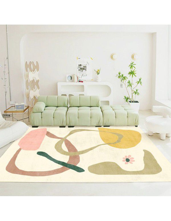 New style garden flowers and grass ins style living room, tea table carpet, girls' bedroom, bedside carpet, sofa, decorative floor mats, wholesale