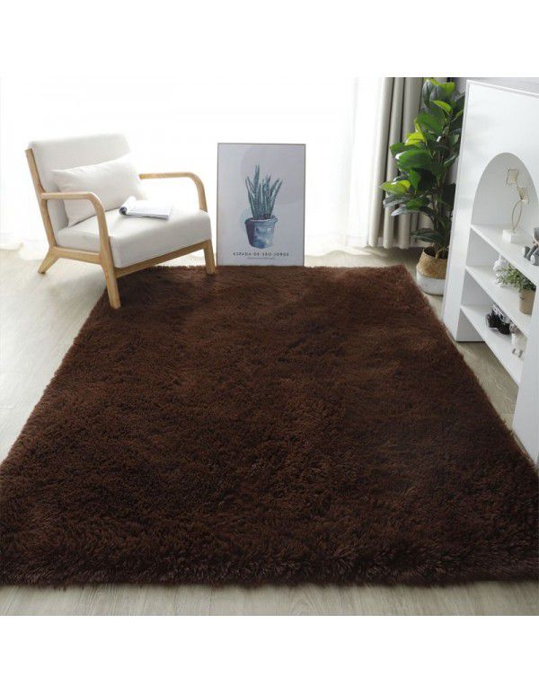 Thick washable silk wool blanket floor mat bedroom living room carpet floor mat float window mat splicing carpet