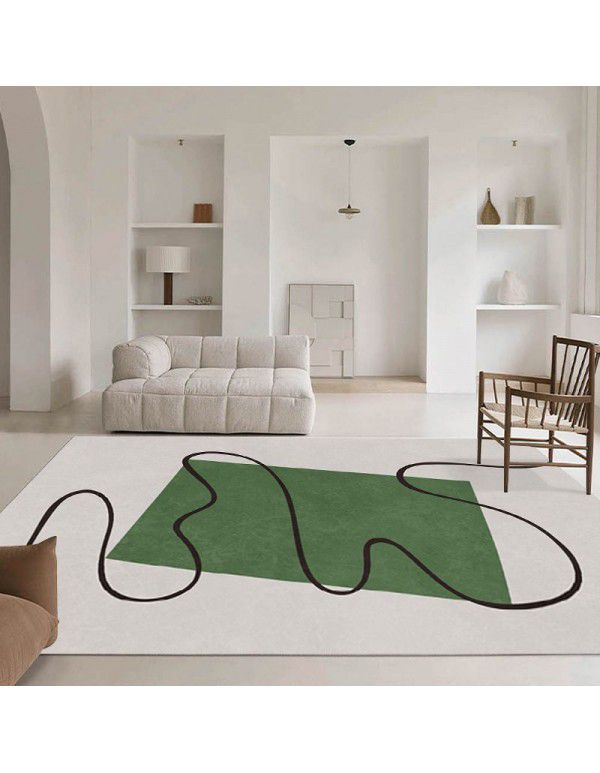 Nordic simple abstract lines, living room carpet, sofa, tea table, carpets, plants, girls' bedroom, bedside carpet